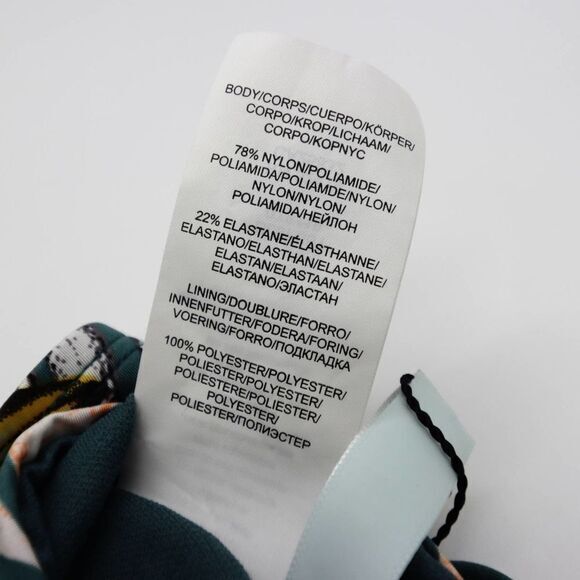 NEW Bikini Lab Tropical bandeau bikini‎ top, Teal, Medium - Picture 9 of 11